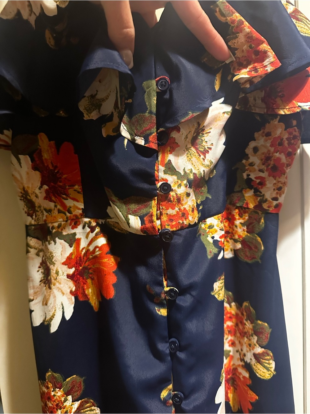 NWOT Band Of Gypsies Floral Ruffle Strap Maxi Dress - Picture 10 of 12